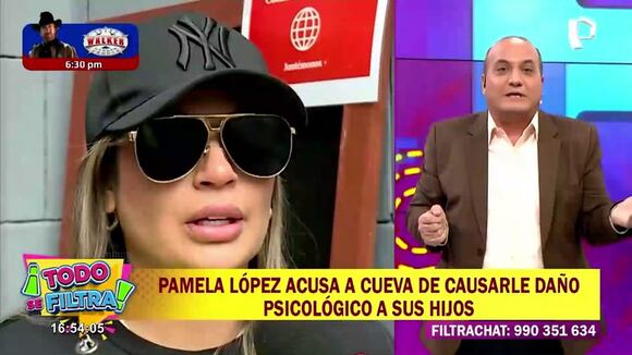 TROME - Esposa de Lucho Barrunto EXIGE en vivo a Pamela López que elimine sus fotos de IG