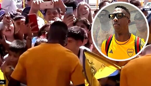 Luis Advíncula causó furor en la llegada de Boca Juniors a Santa Fe