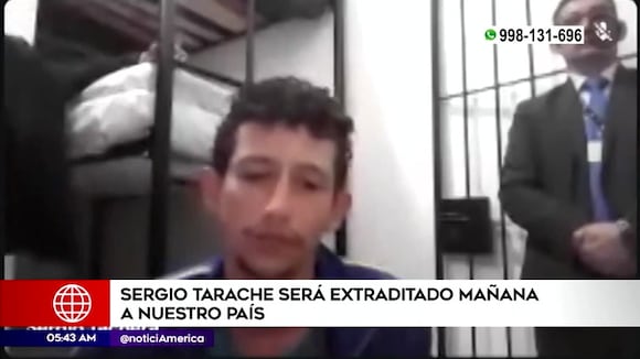 Sergio Tarache será traído al Perú mañana 30 de enero para afrontar la justicia