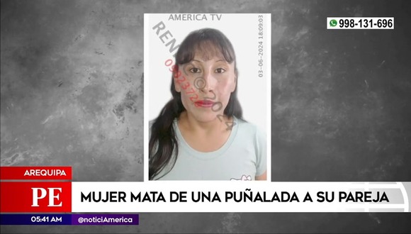 Arequipa: Mujer asesinó de una puñalada a su pareja