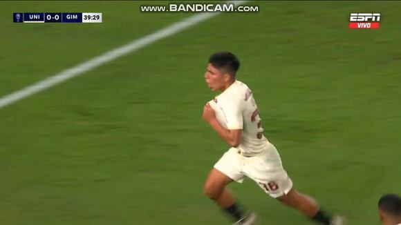 Piero Quispe anotó el 1-0 de Universitario vs. Gimnasia. (Video: ESPN)