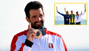 París 2024: El momento en que Stefano Peschiera recibe la medalla de bronce