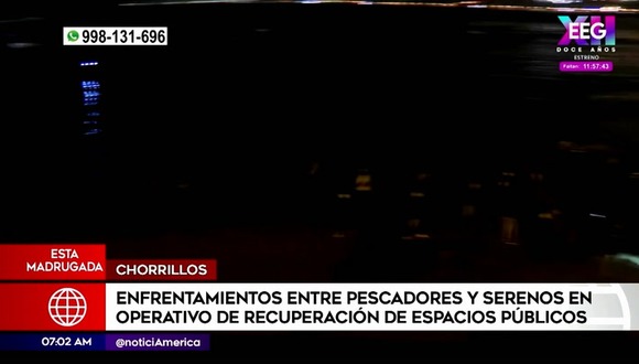 Chorrillos: enfrentamiento entre pescadores y serenazgo
