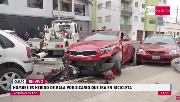 Hombre es herido de bala por sicario que iba en bicicleta