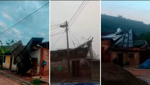 San Martín: fuertes vientos dejan daños en varias casas