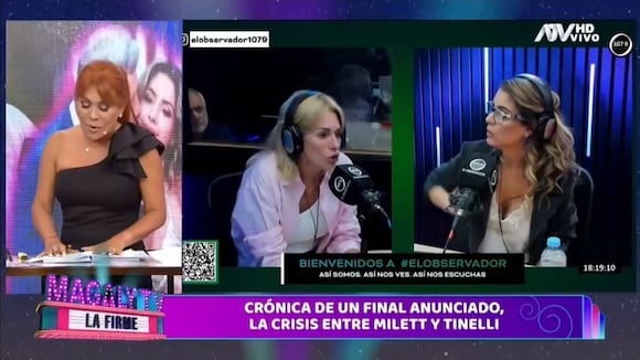 Conductor argentino Marcelo Polino habla de la crisis entre Milett Figueroa y Marcelo Tinelli.