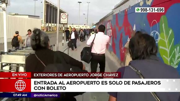 Restricciones a pasajeros en aeropuerto Jorge Chávez