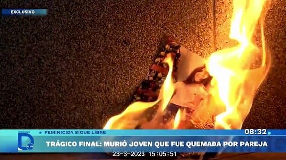 Caso de feminicidio: Buscan a extranjero que quemó viva a su expareja