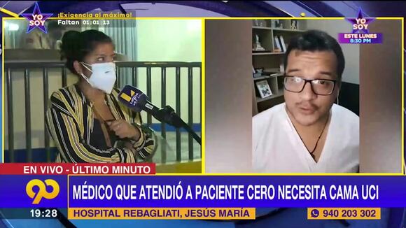 TROME - Médico que atendió a paciente cero está grave pero no acepta cama UCI