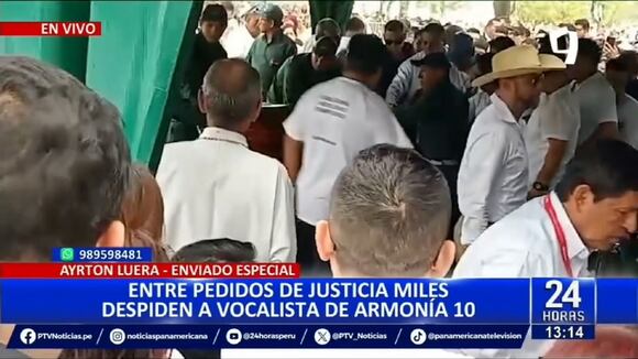 TROME - Leslie Shaw se retira de entierro de Paul Flores entre sollozos