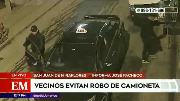 SJM: Vecinos evitaron robo de camioneta