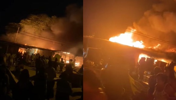Piura: Incendio arrasa con 21 casas.