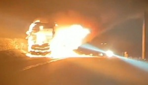 Incendio en bus interprovincial: pasajeros logran escapar a tiempo