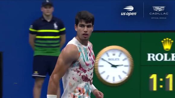 Carlos Alcaraz derrotó a Matteo Arnaldi en la fase previa del US Open 2023. (Video: US Open)