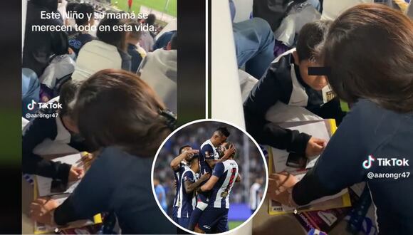 Alianza Lima: Niño realiza deberes en el estadio