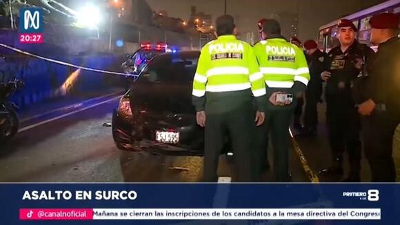 TROME - Surco: Policía abate a delincuente que intentó asaltarlo junto a su esposa embarazada en taxi colectivo