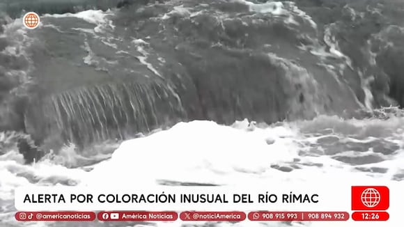 Río Rímac presenta inusual coloración