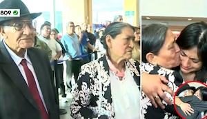 Navidad 2024: pareja de ancianos reciben inesperada visita de su hija desde Italia