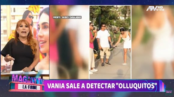 TROME - Vania Bludau regala ollucos en la calle y Magaly explota: “Patética, cómo va vivir de sus cachos de hace años”
