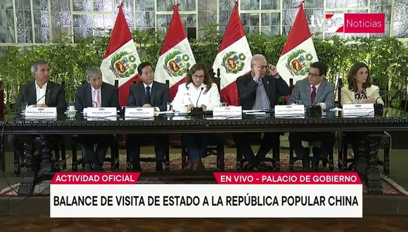 Dina Boluarte volvió a hablar con la prensa después de 95 días. Video: Tv: Perú
