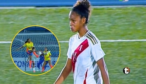 Jugadora de Perú llora tras cometer penal ante Colombia en Sudamericano Sub 20