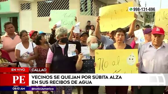 Vecinos se quejan por alza de recibos de agua
