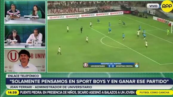 Trome | Jean Ferrari afirma que Universitario es el único club peruano dueño de su estadio