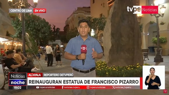 Reinauguran estatua de Francisco Pizarro