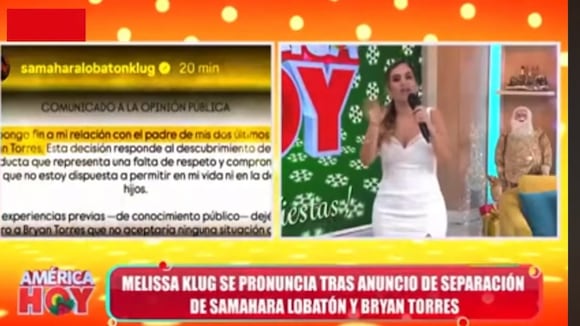 TROME - Melissa Klug RESPALDA TOTALMENTE a Samahara tras ruptura con Bryan: “Es mi hija”