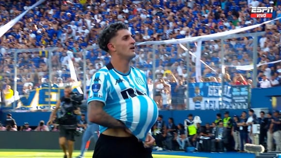 Gol de Martirena para el 1-0 de Racing vs. Cruzeiro. (Video: ESPN)