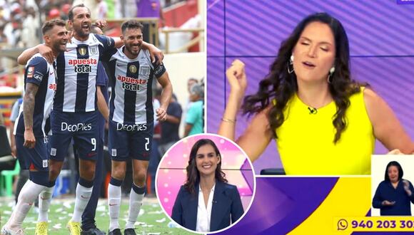 Lorena Álvarez festeja triunfo de Alianza Lima