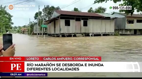 Loreto: Río Marañón se desborda