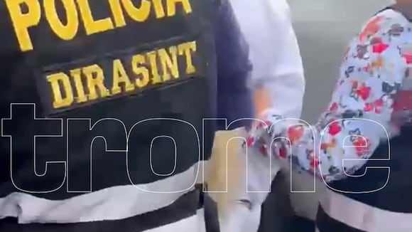 TROME - Video de Nadeska Widausky esposada tras su detención en Jesús María