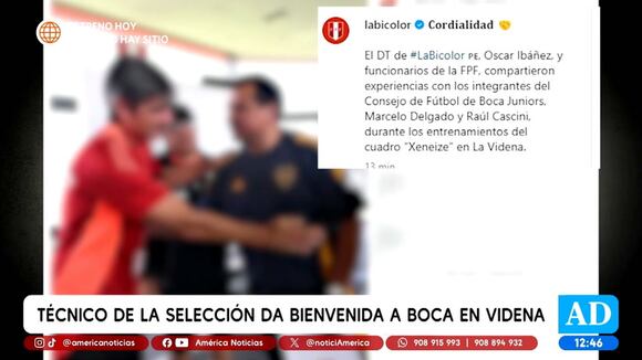 Boca juniors entrena en Videna previo a duelo ante Alianza Lima