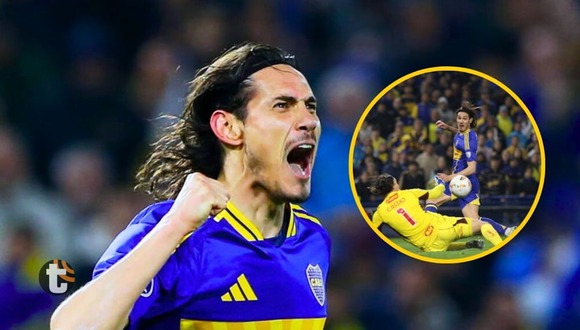 Edinson Cavani anota el 1-0 de Boca Juniors antete Cruzeiro (Video: DSPORTS)