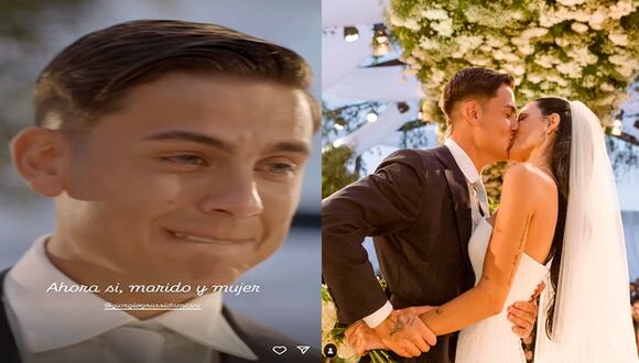 Paulo Dybala lloró de emoción en su boda con Oriana Sabatini: "Ahora sí, marido y mujer"