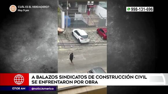 A balazos sindicatos de construcción civil se enfrentaron por obra