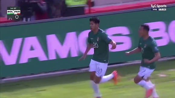 Gol de Ervin Vaca para el 1-0 de Bolivia vs. Paraguay por Eliminatorias 2026. (Video: TyC Sports)