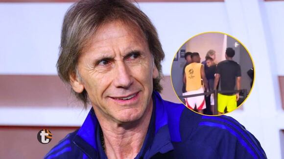Ricardo Gareca fue saludado por los jugadores de la selección peruana en vestuario chileno (Video: Camila Zapata)