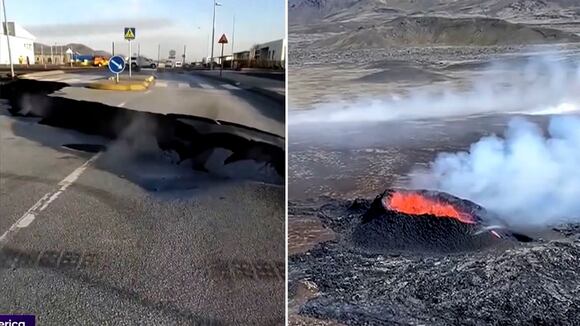 Nuevo volcán borraría un pueblo entero en Islandia