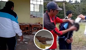 Ayacucho: estudiantes en peligro tras caída de techo en colegio