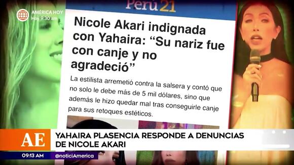 Yahaira Plasencia espera solucionar impase con Nicole Akari