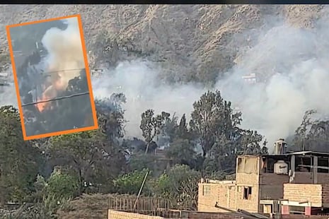 Incendios forestales llegaron a Lima: Siniestro arrasa árboles en Huampaní