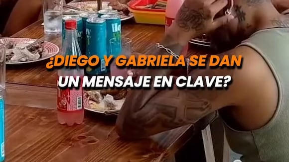 TROME - Diego Chávarri le escribe ‘mensaje en clave’ a Gabriela Herrera en un vaso