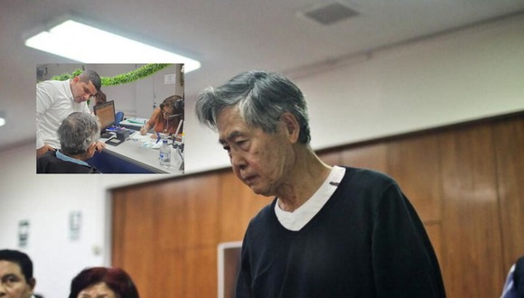 Alberto Fujimori reaparece en sede del Reniec en San Borja.