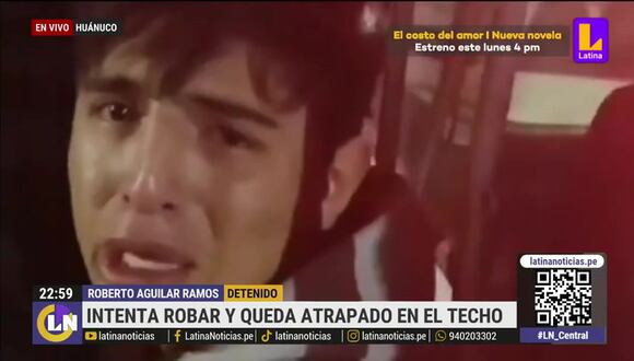 TROME | Atapan a ladrón en techo de banco en Huánuco