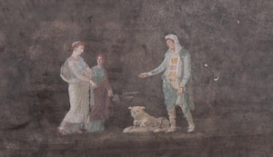 Descubrimiento en Pompeya de frescos inspirados en la guerra de Troya