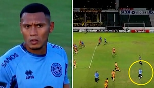 Bryan Reyna y su brillante asistencia en el Belgrano vs. Mitre por Copa Argentina