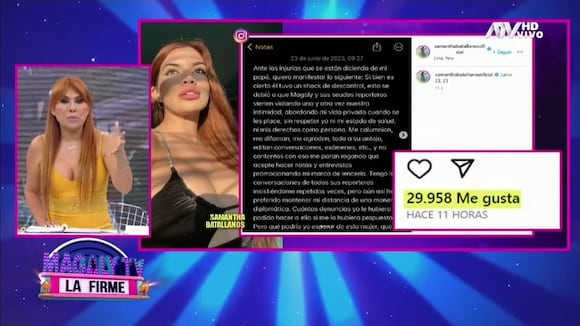 Trome | Magaly hace revelación sobre Samantha Batallanos