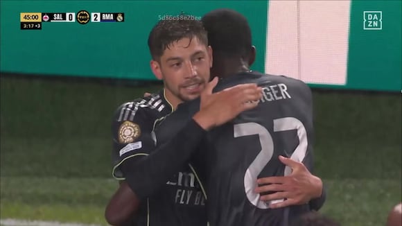 Federico Valverde marcó gol para el 2-0 del Real Madrid vs Salzburgo. (Video: DAZN)